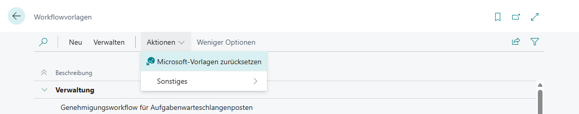 Microsoft-Vorlagen zurücksetzen